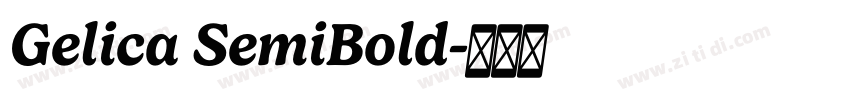 Gelica SemiBold字体转换
